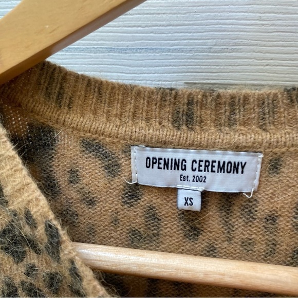 Opening ceremony animal print Cheetah crew Angora sweater XS - Picture 6 of 6